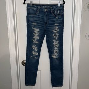 American Eagle Ripped Skinny Jean - Size 8 Short